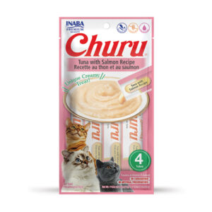 INABA CAT SNACK CHURU 4 PIEZAS – TUNA WITH SALMON – ATUN Y SALMON 56 GR
